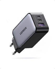UGREEN Nexode 65W USB C Ladegerät, 3-Port, GaN Netzteil, PPS Charger
