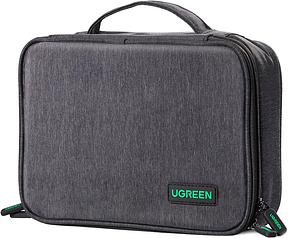 UGREEN Electronics Travel Cable Bag, Portable Cable Organiser Bag (L), Two-part electronics accessories case for cables, charger, power bank, tablet