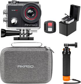 AKASO EK7000 Pro Action Cam 4K30FPS 20MP mit Schwimmender Handgriff Tasche | WiFi 40M Unterwasserkamera Wasserdicht Ultra HD Touchscreen Einstellbar Weitwinkel EIS Actioncam mit 2.4G Fernbedienung